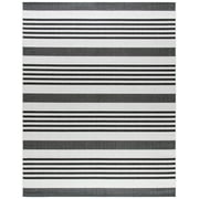 SAFAVIEH Beach House Henry Striped Indoor/Outdoor Area Rug, Light Grey/Charcoal, 8' x 10'